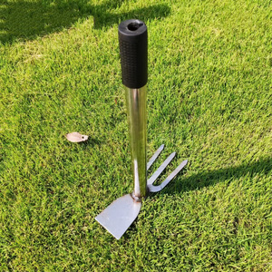 <span class=keywords><strong>Houe</strong></span> de jardin à <span class=keywords><strong>deux</strong></span> têtes et trois <span class=keywords><strong>dents</strong></span> en acier au carbone pour l'entretien des plantes et la culture - Product Image 5