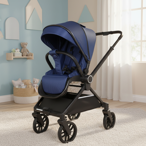 Poussette bébé design moderne 3 en 1 avec nacelle et siège auto, poussette bébé de luxe best-seller pour 0-3 ans - Product Image 1
