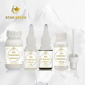 Star Speed 20g Haar verlängerung Kleber Schwarz Klare Haar verlängerungen Gel Kit Ice Extension Adhesive Gel Bulk