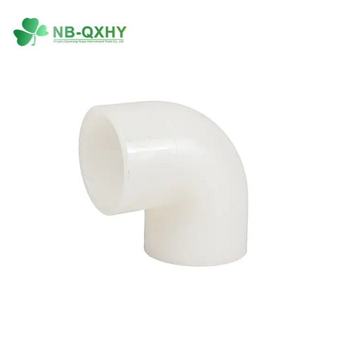 Manufacturer Plastic Round Elbow Pipe Fittings Chemical Industry PVDF Equal 90 Degree Elbow