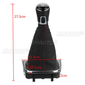 5 Speed Car Manual Gear Shift Knob Shifter Lever Stick Leather Gaiter <b>Boot</b> <b>Cover</b> for VW Golf 5 6 - Product Image 6