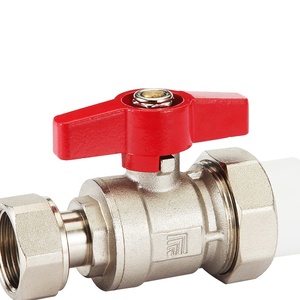 Bille manuelle en laiton avec raccord 1/2 pouce DN15/DN20 pour eau et chauffage, nickelée TZK T463 - Product Image 4