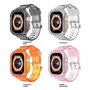 Fashion All-in-one TPU Smart Band for apple <b>Watch</b> S 8910 Generation 42 46mm Transparent <b>Watch</b> <b>Case</b> <b>Watch</b> Bnad - Product Image 3