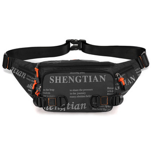 Shengtian Men's Waist Bag Nylon Waterproof Crossbody Fanny Pack With Letter Print For Everyday Use - Product Image 5