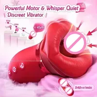 Vibrateur Rose à Succion pour Femme, Jouet Sexuel Adulte, 10 Modes de Léchage de Langue, 3 Fonctions Automatiques, 1 Fonction Manuelle, USB, 45 dB, Étanche, Vente en Gros