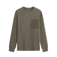 Nouveau pull en tricot pour homme en fibre acrylique pour l'automne/hiver, respirant, absorbant l'humidité, chaud, décontracté, col rond, manches longues