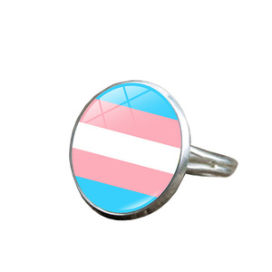Dainty Rainbow Cuff Color Ajustable Pride Ring Acero inoxidable Multi-estilo LGBT <span class=keywords><strong>Gay</strong></span> Lesbian Round Pride Open Ring - Product Image 2
