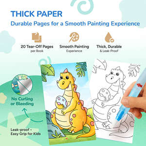 สมุดระบายสีน้ำ Joycat ของเล่นวาดภาพ พิมพ์ลาย ไม่เลอะเทอะ สมุดระบายสีน้ำวิเศษสำหรับเด็ก - Product Image 6