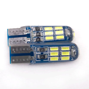 Ampoule de largeur pour accessoires de voiture <span class=keywords><strong>194</strong></span> 12V 3014 15SMD Blanc Silicone, pour éclairage de coffre, feux de stationnement, lampe de lecture intérieure T10 W5W - Product Image 3
