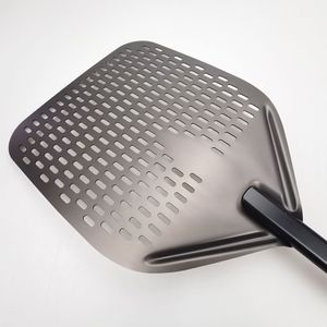 Pala para <span class=keywords><strong>Pizza</strong></span> Profesional de Aluminio de 12 Pulgadas, Perforada, Anodizada, Rectangular, para Horno, con Revestimiento Duro - Product Image 5