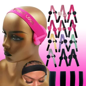 Tùy Chỉnh Tóc Giả Cài Đặt Headband Có Thể Điều Chỉnh Tan Chảy Xuống Cạnh Khăn Kết Thúc Tốt Đẹp Đàn Hồi Vòng Trái Tim Tai Bảo Vệ Muff Ren Tan Ban Nhạc