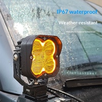 Projecteur extérieur pour voiture tout-terrain HYNBYZJ, lumière d'ambiance LED 60W pour montant A Wrangler, lumière de pare-chocs avant ultra-lumineuse Tank 300