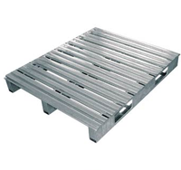 Palette en acier galvanisé robuste pour chariot élévateur, stockage de marchandises, protection contre l'humidité, logistique, panneau de support, palette en métal avec impression d'écran