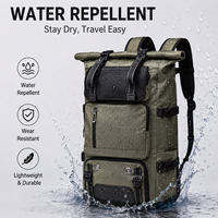 Sac à dos pour ordinateur portable de 16 pouces, grand format, multi-poches, imperméable, à fermeture éclair, pour femmes et hommes, idéal pour les voyages, la randonnée et le camping