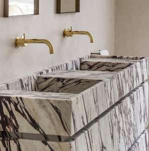 43 "personalizzabile in marmo Cecilia <span class=keywords><strong>bagno</strong></span> vanità ampio piano di lavoro <span class=keywords><strong>lavabo</strong></span> Calacatta Viola marmo Freestanding <span class=keywords><strong>bagno</strong></span> lavandino - Product Image 4