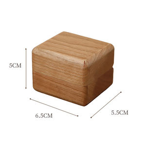 Cajas de Madera Maciza Pequeñas al por Mayor para Anillos de Boda y Almacenamiento de Pequeños Regalos - Product Image 5