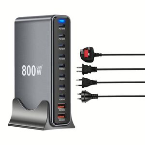 <span class=keywords><strong>Adaptateur</strong></span> de chargeur de bureau multiport 800W 10 ports <span class=keywords><strong>USB</strong></span> GaN à charge rapide, station de charge rapide 140W pour ordinateur portable tablette PD 3.0 100W - Product Image 1