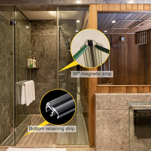 מותאם אישית עמיד למים גומי רצועת הזזה דלת חותם <span class=keywords><strong>pvc</strong></span> פלסטיק שקוף איטום רצועת עבור רחצה זכוכית דלת - Product Image 5