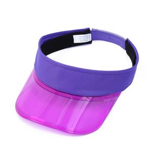 Sombrero de Playa Transparente al por Mayor con Visera de Poliéster PVC para Mujer, Protección UV, Sombrero de Sol sin Parte Superior para Exteriores - Product Image 3