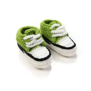 2023 באיכות גבוהה סריגה חדש נולד תינוק נעליים רך בעבודת יד הסרוגה תינוק נעליים