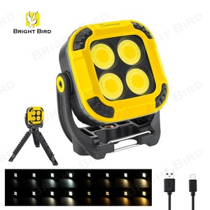 Projecteur LED rechargeable 700LM, lampe de travail, <span class=keywords><strong>batterie</strong></span> 1200mAh, indice de protection IP44, construction en alliage d'aluminium, crochets magnétiques pour atelier - Product Image 6