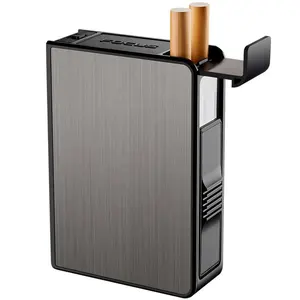 KY Aluminum Alloy Automatic 20pcs Cigarettes Portable Smoke Waterproof Vintage Cigarette Case Metal