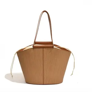 Nice Summer Natural Straw Handmade Woven Beach Bag Handbags Fashion Lady Tote Bag Large Shopping Bag