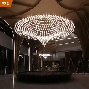 AMJ Nordic Style Big Hotel Hanging Large Living Room Wedding Long Led Modern Ceiling Luxury Chandelier