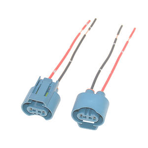 Автомобильные аксессуары для фар: Медный 2-контактный разъем 9005 9006 для фар, универсальный держатель лампы, оригинальный двухслотовый штекер с проводом - Product Image 1