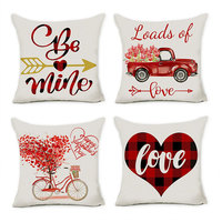 Livraison rapide oreiller personnalisé imprimé numérique blanc imprimé décoratif personnalisé housse de coussin de saint-valentin
