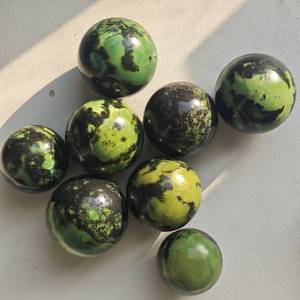 Wholesale Polished Natural <b>Crystal</b> Green Opal Sphere Healing Reiki Quartz <b>Ball</b> Home Decor Feng Shui - Product Image 2