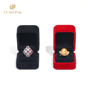 Caja de Joyería de Terciopelo Rosa de Lujo al por Mayor de Zebo, Empaque con Logotipo Personalizado para Collares, Pendientes, Pulseras y Anillos de Boda - Product Image 6