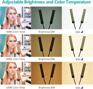 Lampe de beauté LED à double bras flexible à luminosité réglable, avec pince pour téléphone, pour photographie - Product Image 2