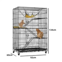 Nouvelle conception moderne de cages d'élevage pour chats solides avec plateau en plastique, maison pour chats d'intérieur à 4 étages