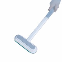 Rouleau anti-poils réutilisable en plastique carré mignon – Grattoir à poils double face pour chiens/chats, tapis et canapé
