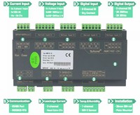 Medidor de Energía Acrel AMC16Z-ZA para Centro de Datos, Gabinete Principal, Doble Alimentación A+B, Modelo de Monitoreo Preciso, Montaje en Riel DIN, con Protocolo Modbus-RTU