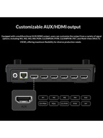 Futureshield R1PLUS Appareil de diffusion en direct portable compact tout-en-un résistant à l'usure multi-usages avec contrôle de caméra PTZ 4 canaux