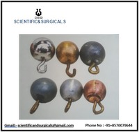 Ensemble de six poids de pendule métalliques en laiton, aluminium, cuivre, zinc, fer, plomb, 18 mm, avec crochets de 3/4 pouces