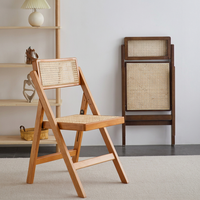 Chaise de jardin pliante en rotin et bambou tressé à la main, avec dossier réglable, portable pour l'extérieur, idéale pour hôtel, restaurant, banquet, événement
