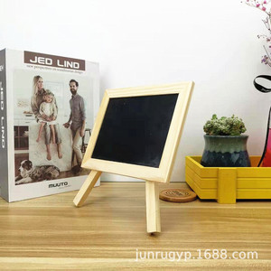 Wooden Blackboard 17x15 Cm Solid Wood Frame <b>Mini</b> <b>Desk</b> Message Board Single Sided - Product Image 5