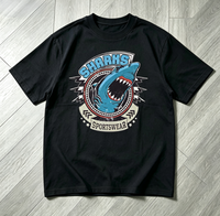 Kaos Oblong 260GSM Heavyweight Drop Shoulder 100% Katun, Fit Longgar, Lengan Pendek, Polos untuk Sablon Custom Grosir