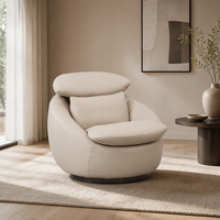 Fauteuil de détente en cuir moderne modèle Y-625, fauteuil simple pour salon