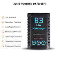 Chargeur de batterie Lipo 2-3S B3 20W 7.4V 11.1V, chargeur d'équilibrage, accessoires pour hélicoptère RC, drone, avion