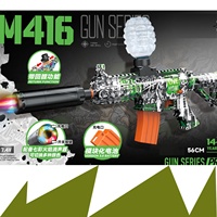 KK AK47 56CM Blaster à billes de gel électrique automatique avec lampe torche, blaster automatique pour garçons, jeu de tir en plein air