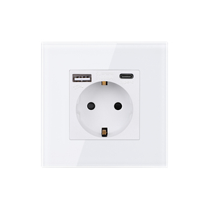 Bingoelec 16A Đức A + C cổng sạc nhanh thông minh điện cắm OEM Logo nhận dạng tường ổ cắm với 2 cổng sạc - Product Image 2