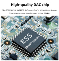 Récepteur de musique domestique en streaming WiFi 2.4G & 5G BT Optique AUX Airplay DLNA en alliage d'aluminium Système audio stéréo USB Multiroom
