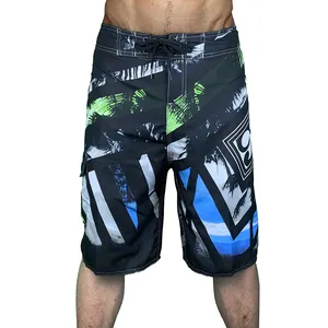 Großhandel Herren sportliches Fitnessbrett Shorts Polyester schnell trocknend XXXL Strand Schwimmbänder Herren Boardshorts Herren Surfshorts