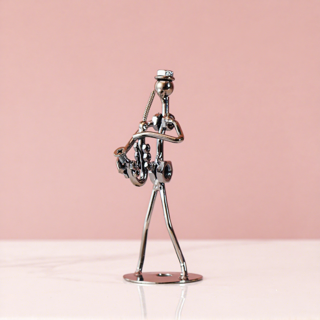 Saxophone-iron art figure