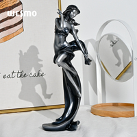 Personnaliser la décoration de la maison pièce style européen résine table argent danse pose figurines