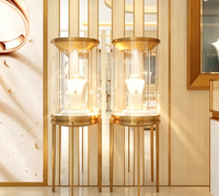 Meilleures boîtes à montres en diamant de designer, métal doré, éclairage LED, petit présentoir de montres, intérieur 3D personnalisé, durable, haute qualité, fabrication en usine